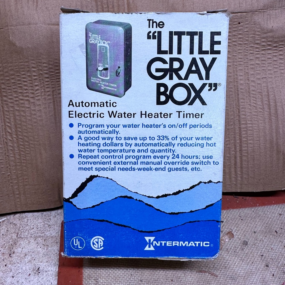 New Intermatic “The Little Gray Box” WH-40 Automatic Electric Water Heater Timer